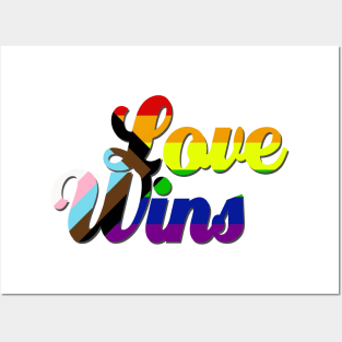 Love Wins Diverse Pride Flag Posters and Art